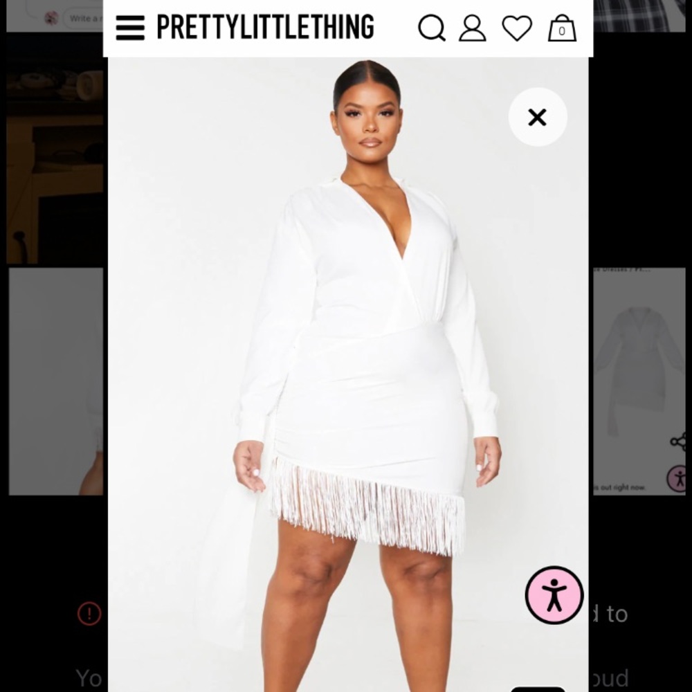 PrettyLittleThings White Dress (SIZE 18)